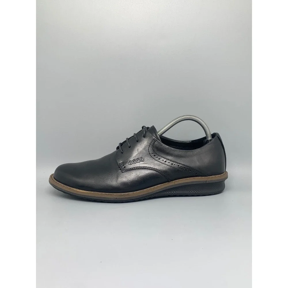 ECCO Helsinki 2.0 Black Leather Derby‎ Shoes 500164 Men's Sz 8-8.5 (EU 42)